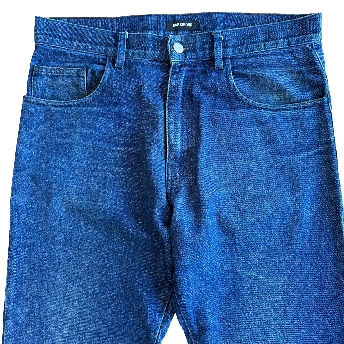 Raf Simons SS18 RS Patch Indigo Denim SZ 35
