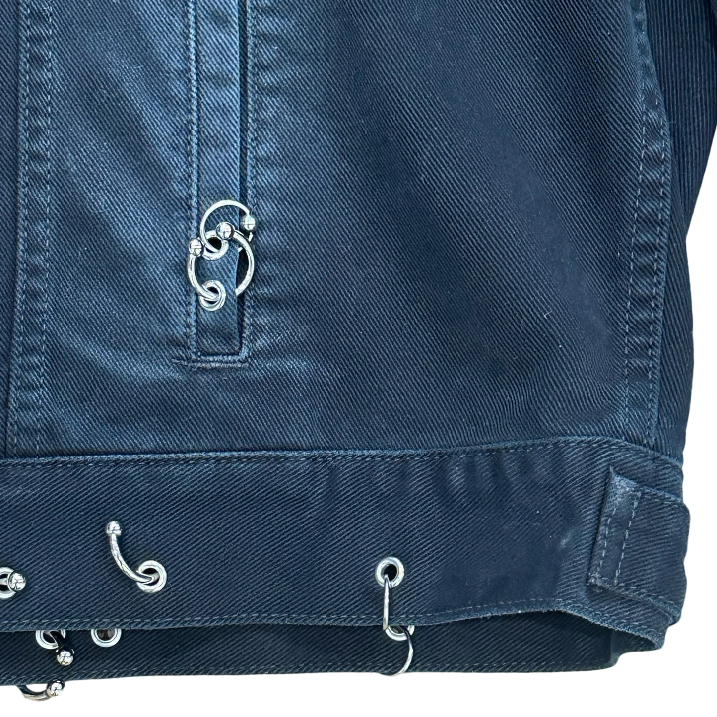 Balenciaga Jeans Pierced Denim Jacket SZ 3