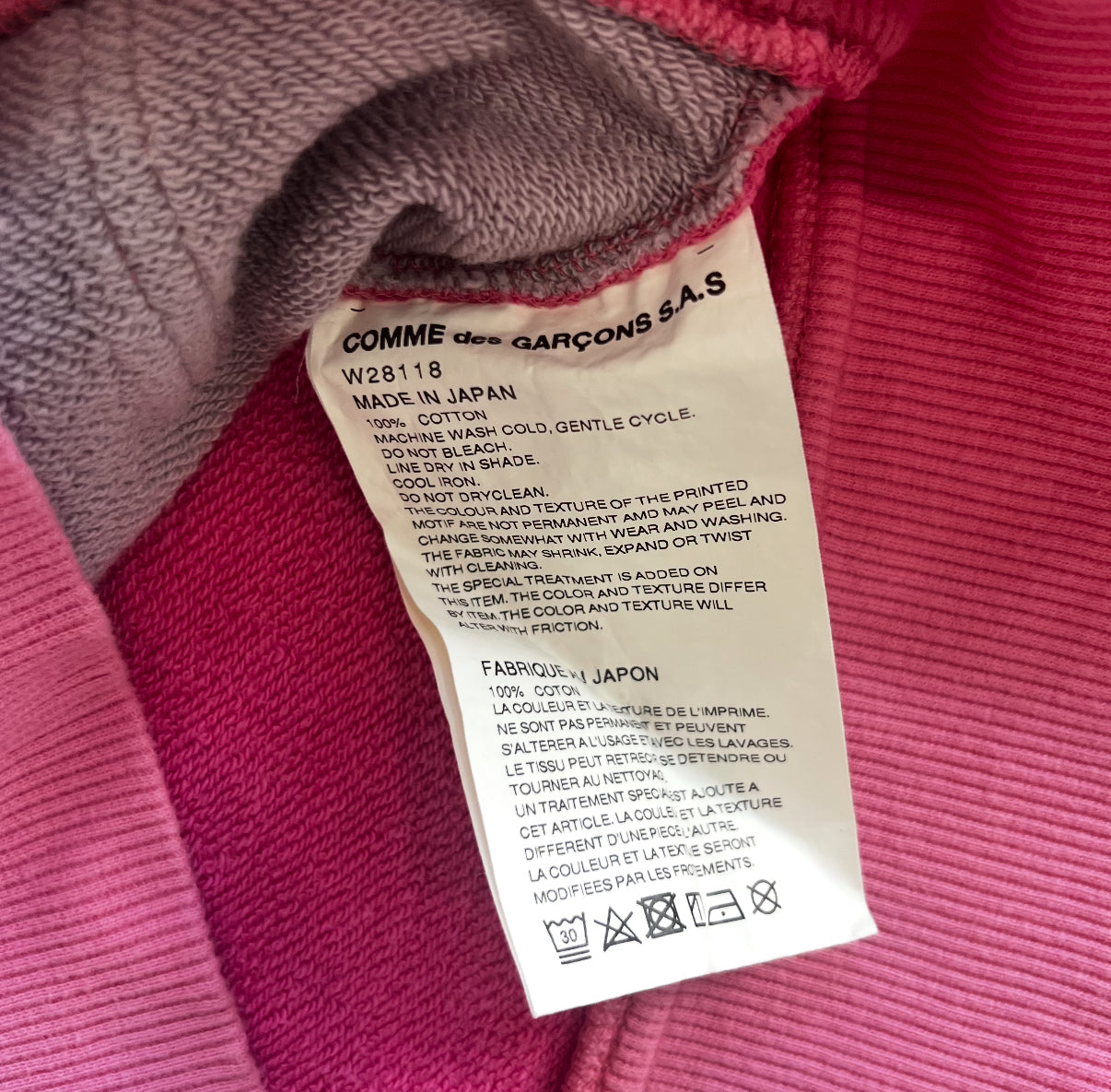 Comme des garçons Multi-color Hoodie SZ Medium