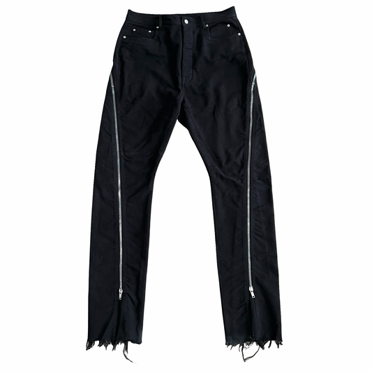 Rick Owens Banana Bolan Triple Black Denim SZ 33