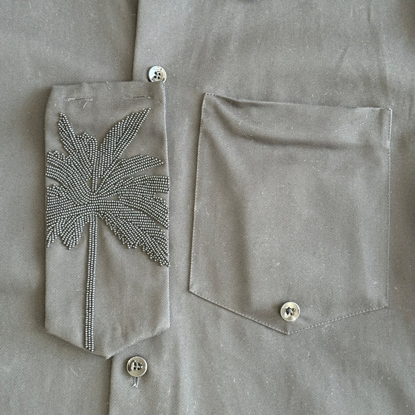 Jil Sander Embroidered Pocket Button Up Shirt SZ 41