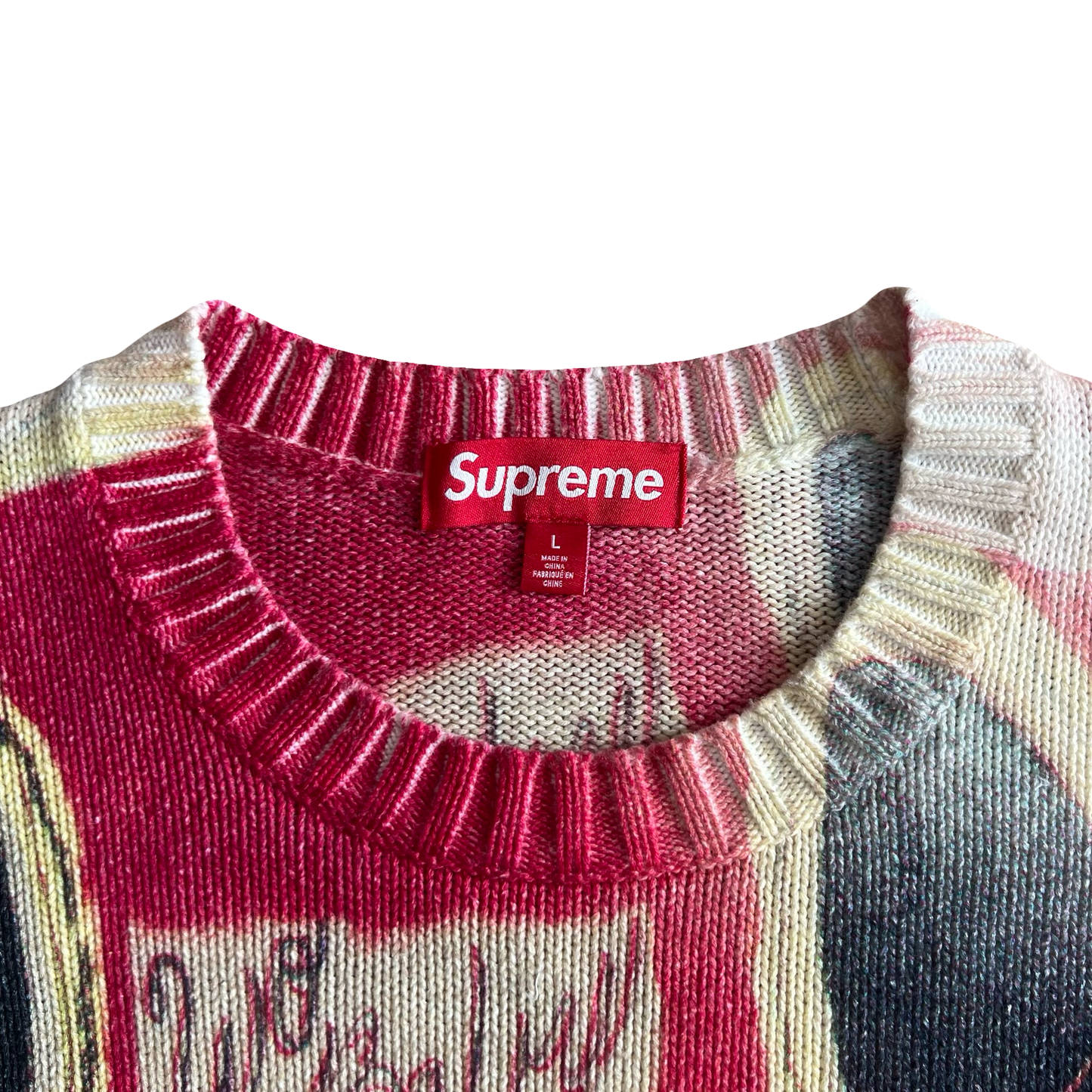 Supreme SS24 "Yo Baby" Knit Sweater SZ L