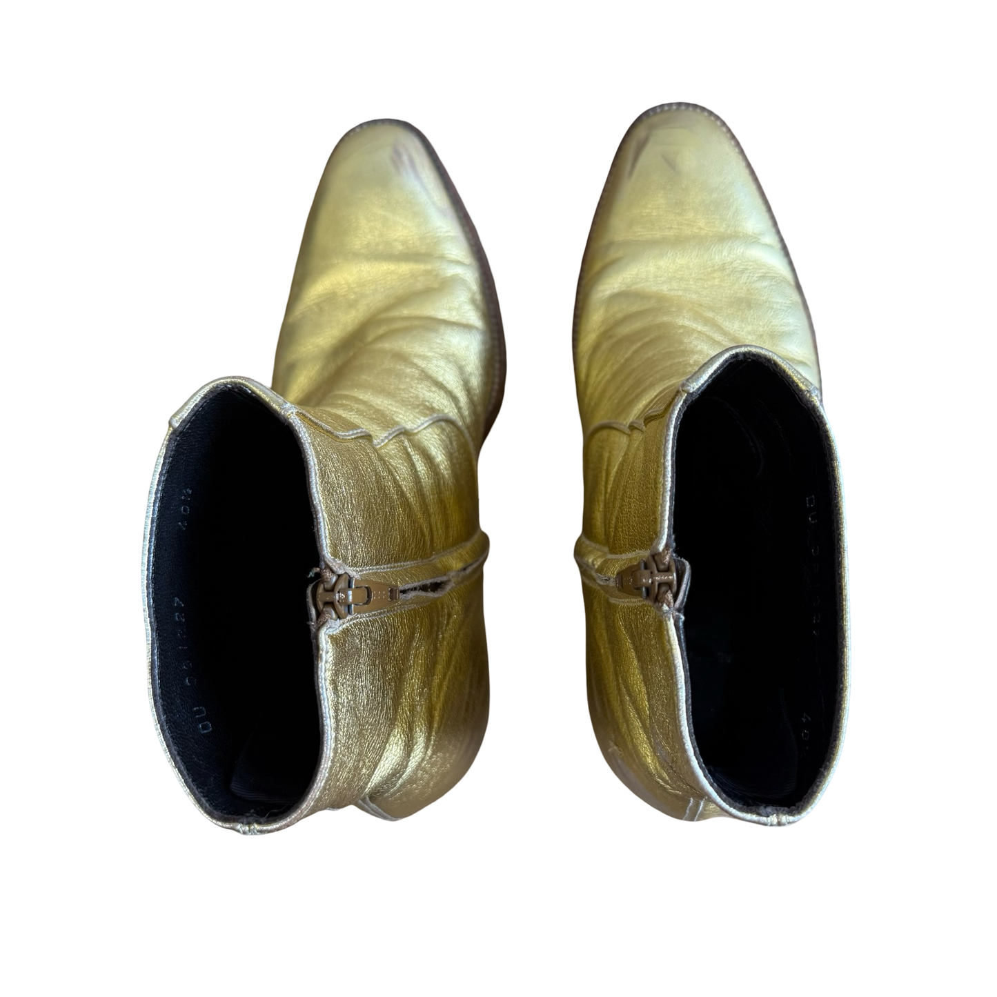 Saint Laurent Metallic Gold Boots SZ 40.5