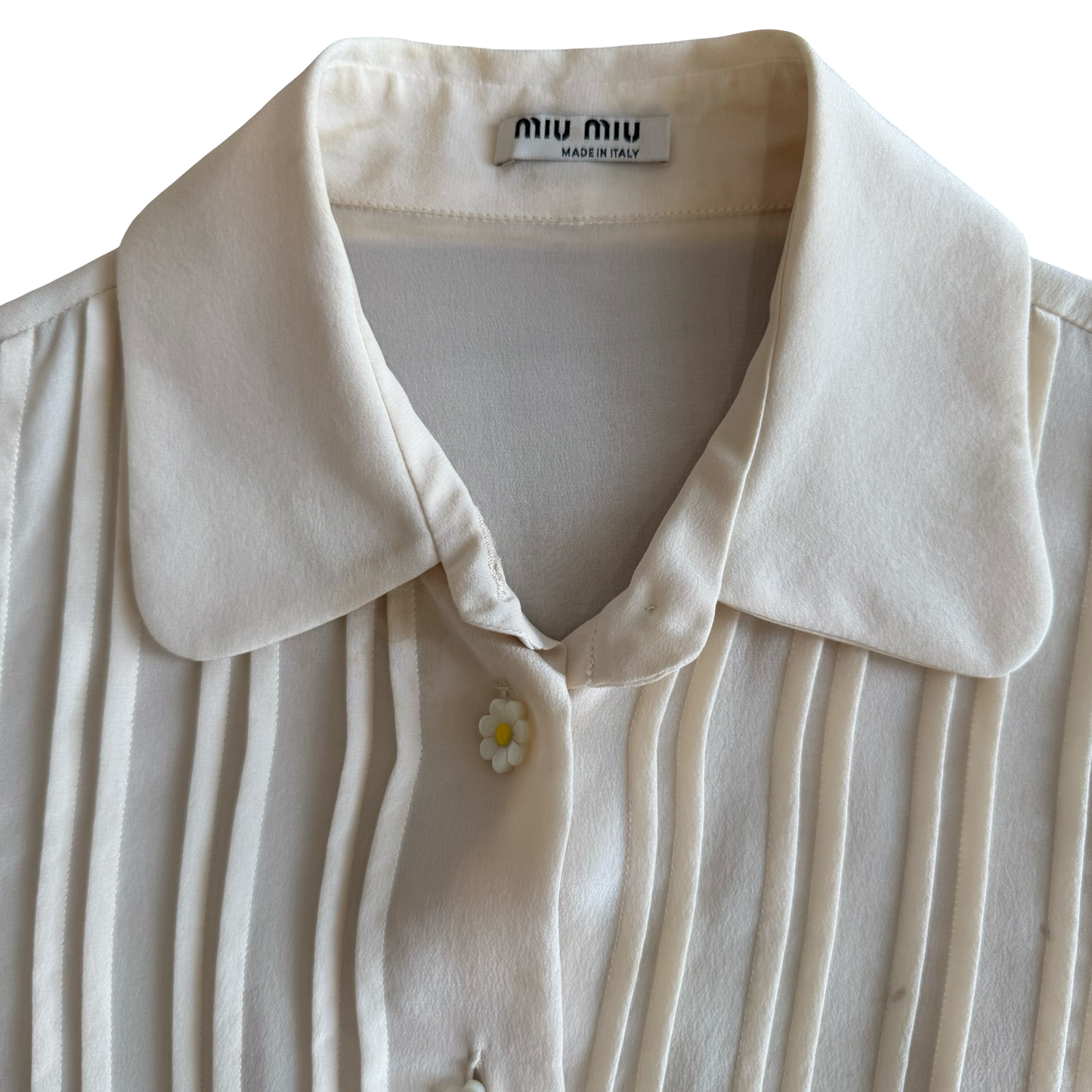 Miu Miu Daisy Button Button-Up SZ 38