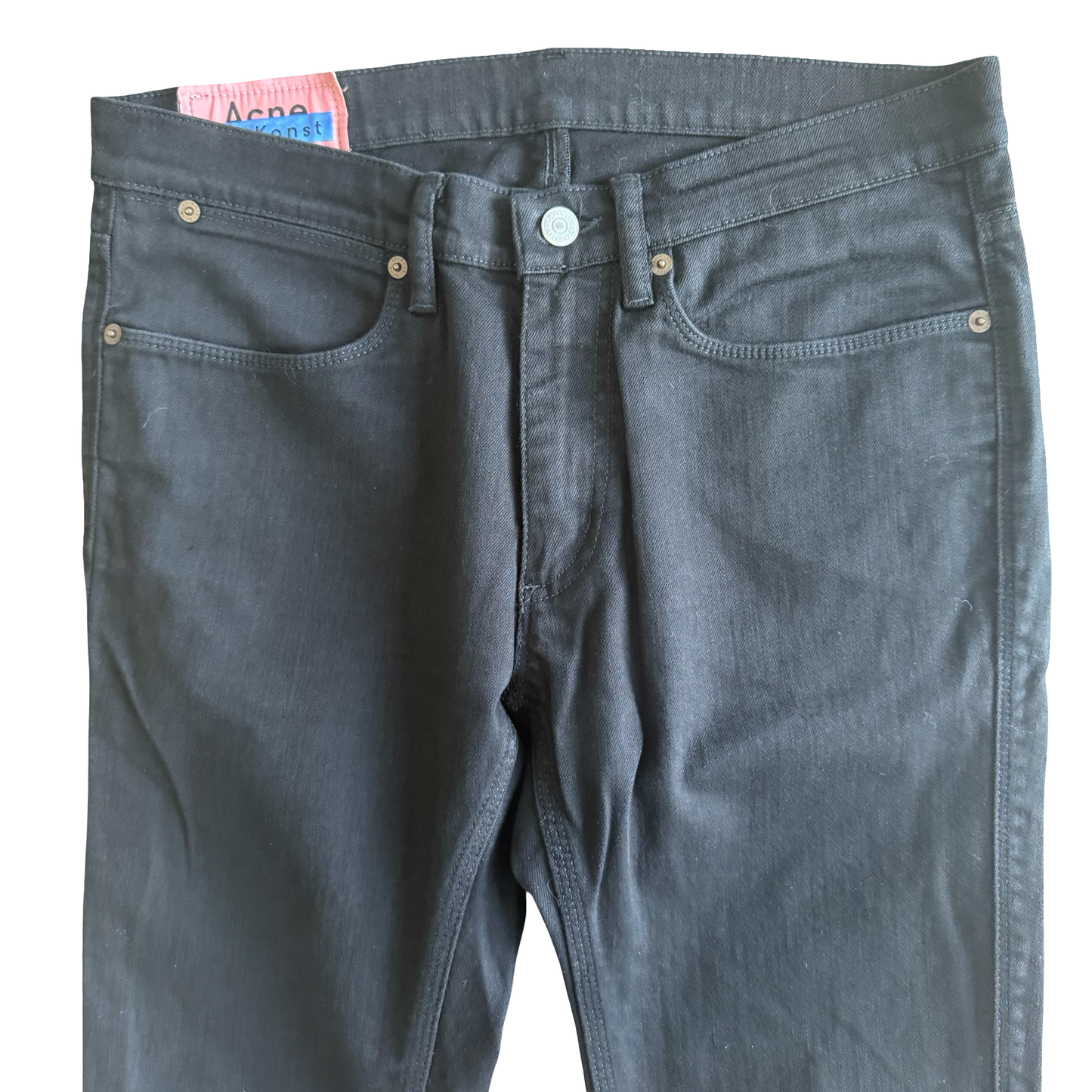 Acne Black Floragatan Denim SZ 32