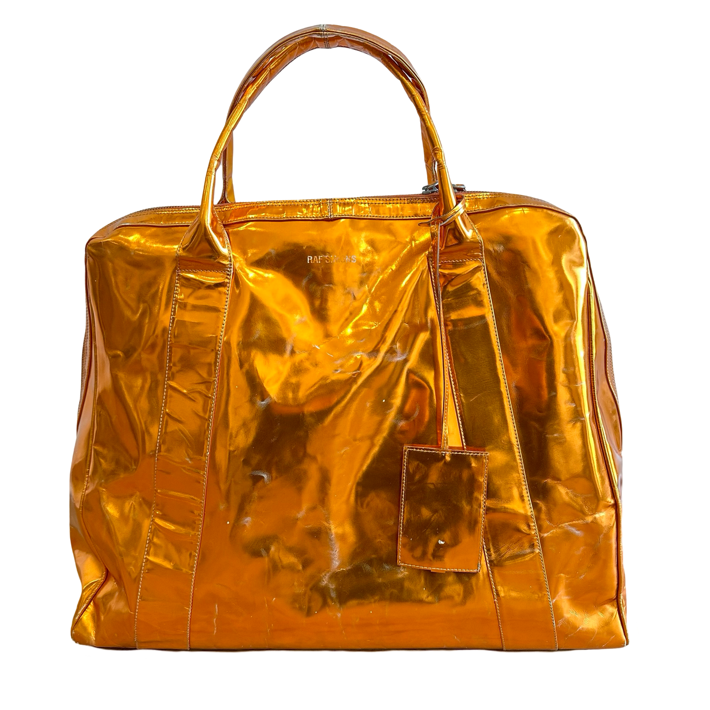 Raf Simon SS09 Orange Metallic Leather Bag