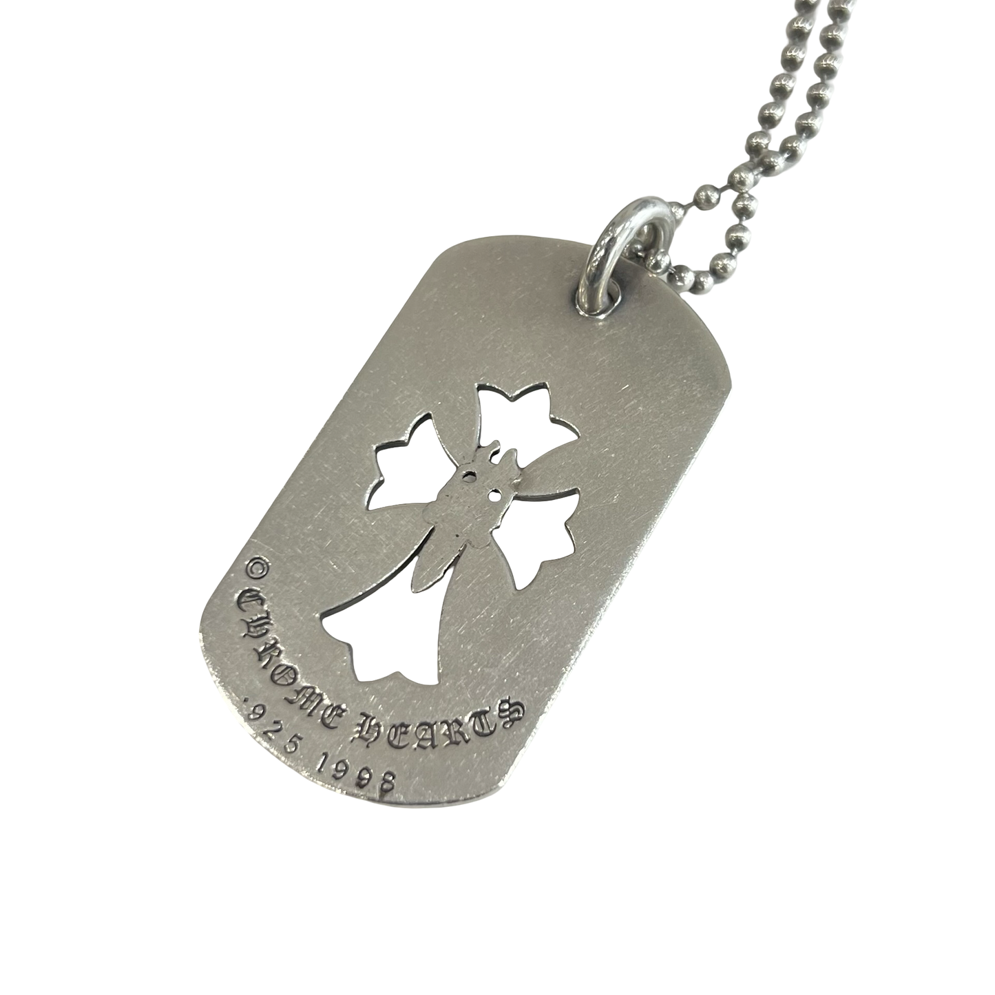 Chrome Hearts Cross Cutout Dagger LA Dog Tag