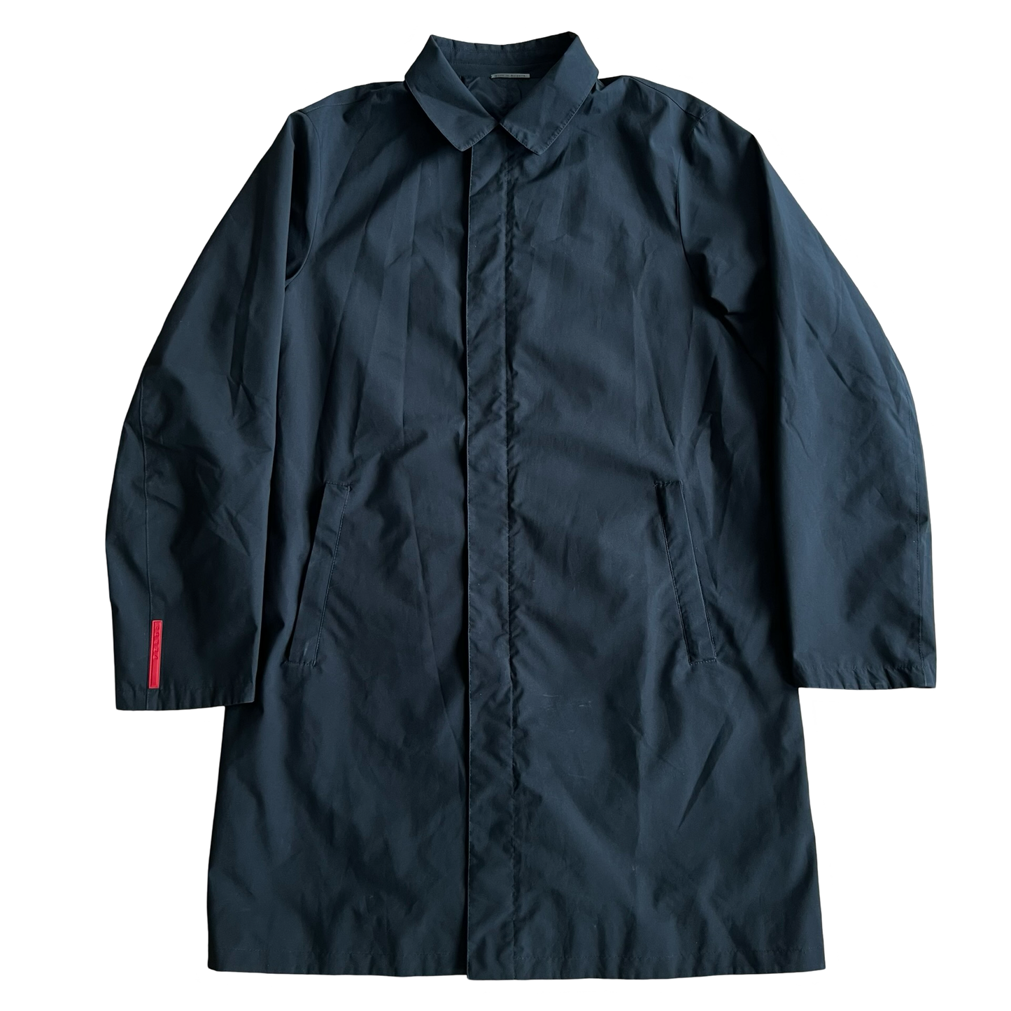 Prada Linea Rosa Reversible Gore-Tex Nylon Long Coat SZ 50