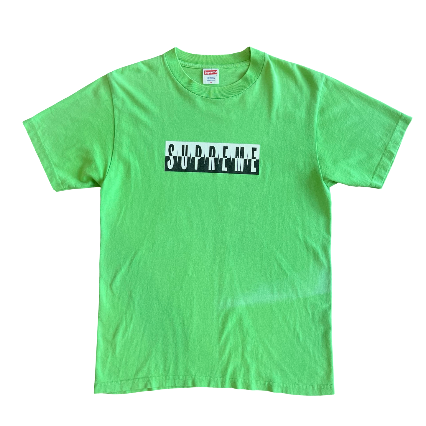 Supreme Green ‘Parental Advisory’ T-shirt AW08 SZ M