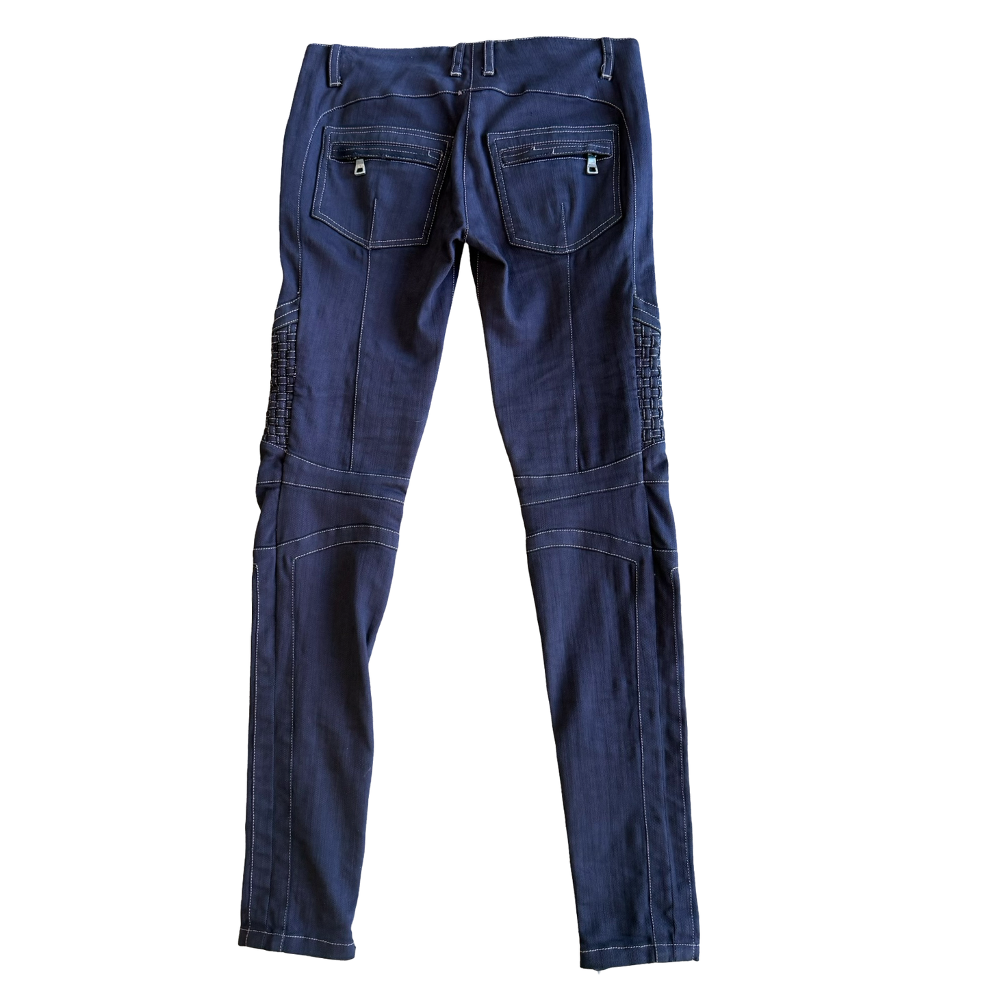 Balmain Quilted Biker Denim SZ 29