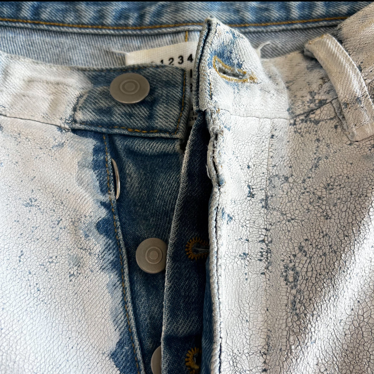 Margiela White Painted Denim SZ 31