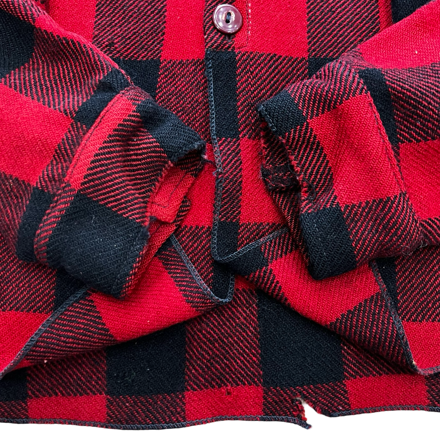 Vintage 1950s Chippewa Wool Buffalo Plaid Flannel Shirt SZ L
