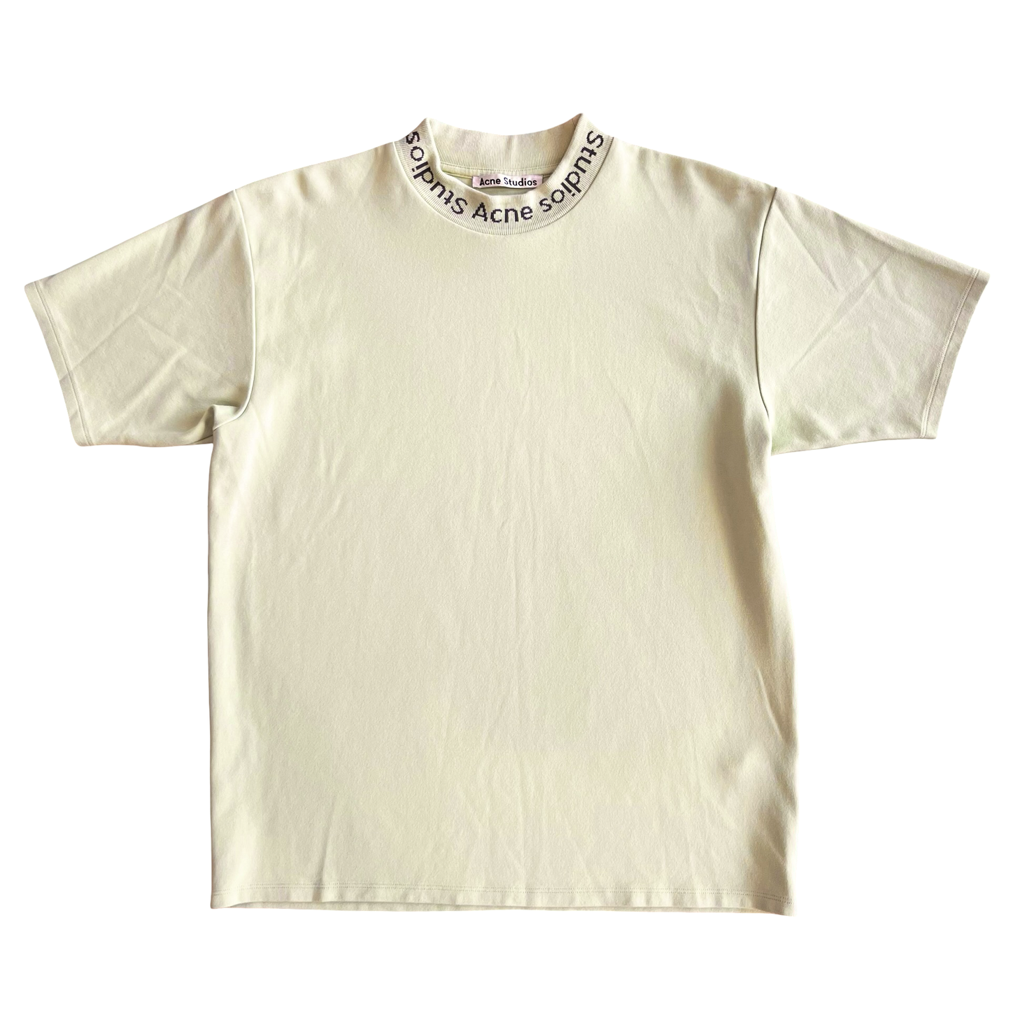 Acne Studios Mockneck Lime t-shirt SZ M