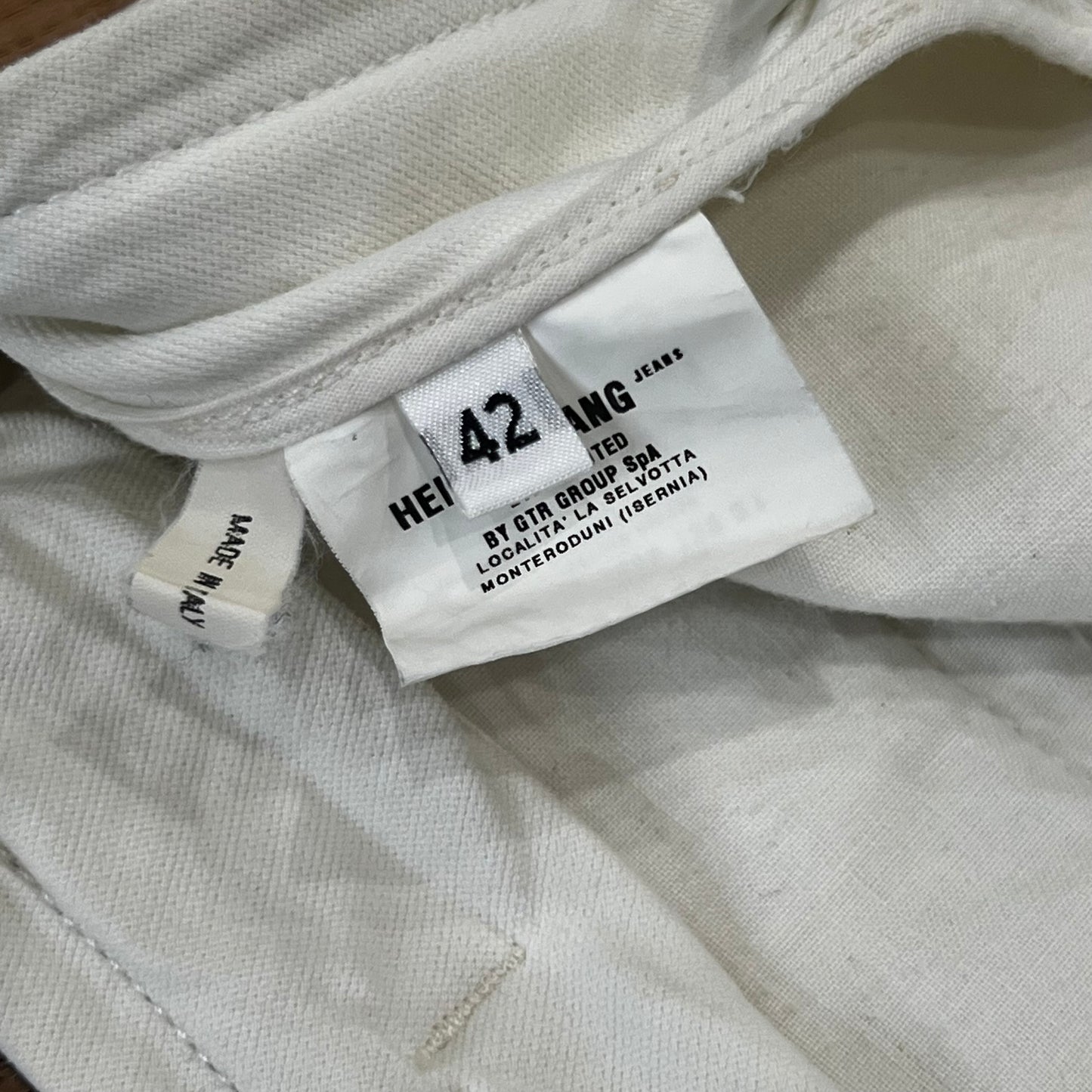 Helmut Lang White Cargo Flight Pants AW99-00 Sz 42/30