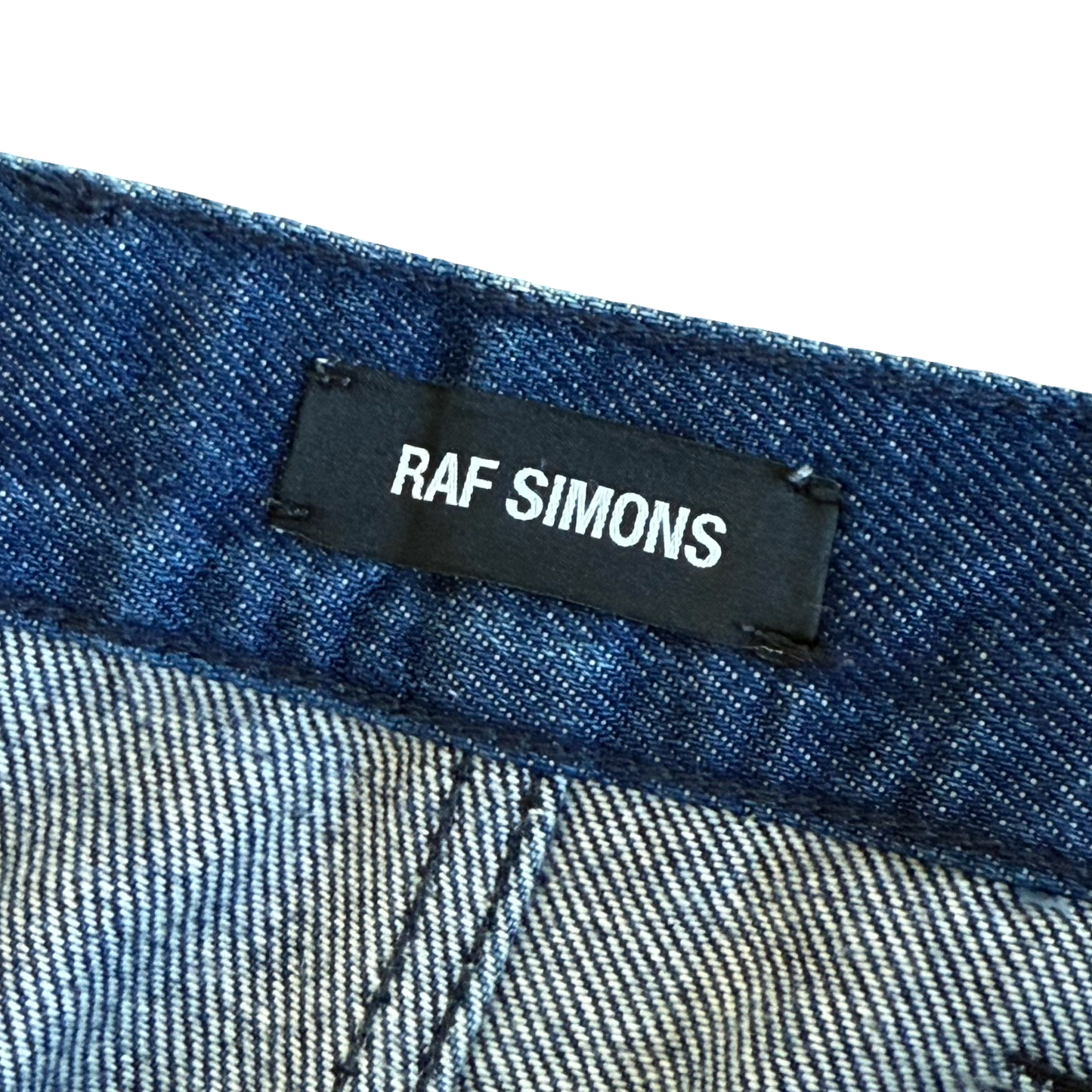 Raf Simons SS18 RS Patch Indigo Denim SZ 35