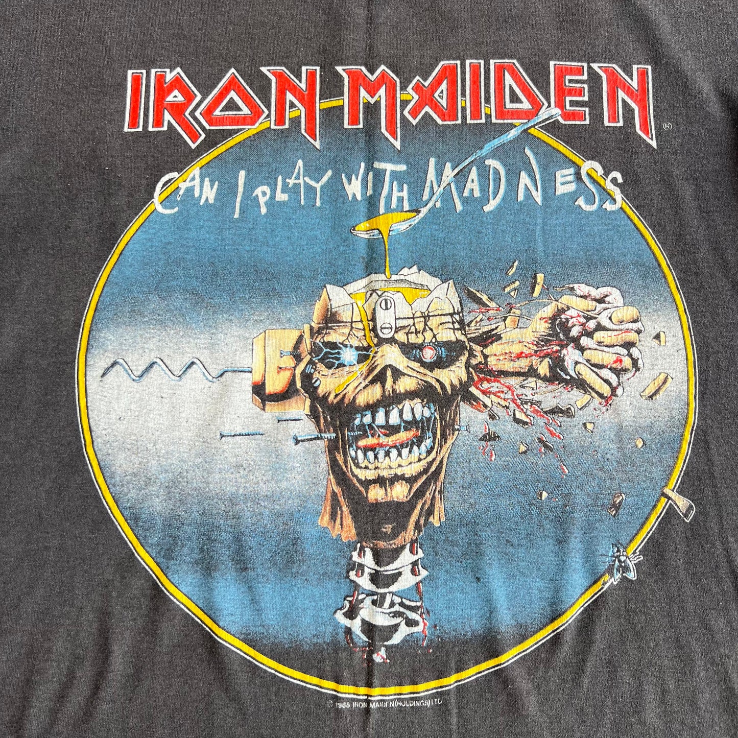 Vintage Iron Maiden Play With Madness 1988 T-Shirt SZ XL