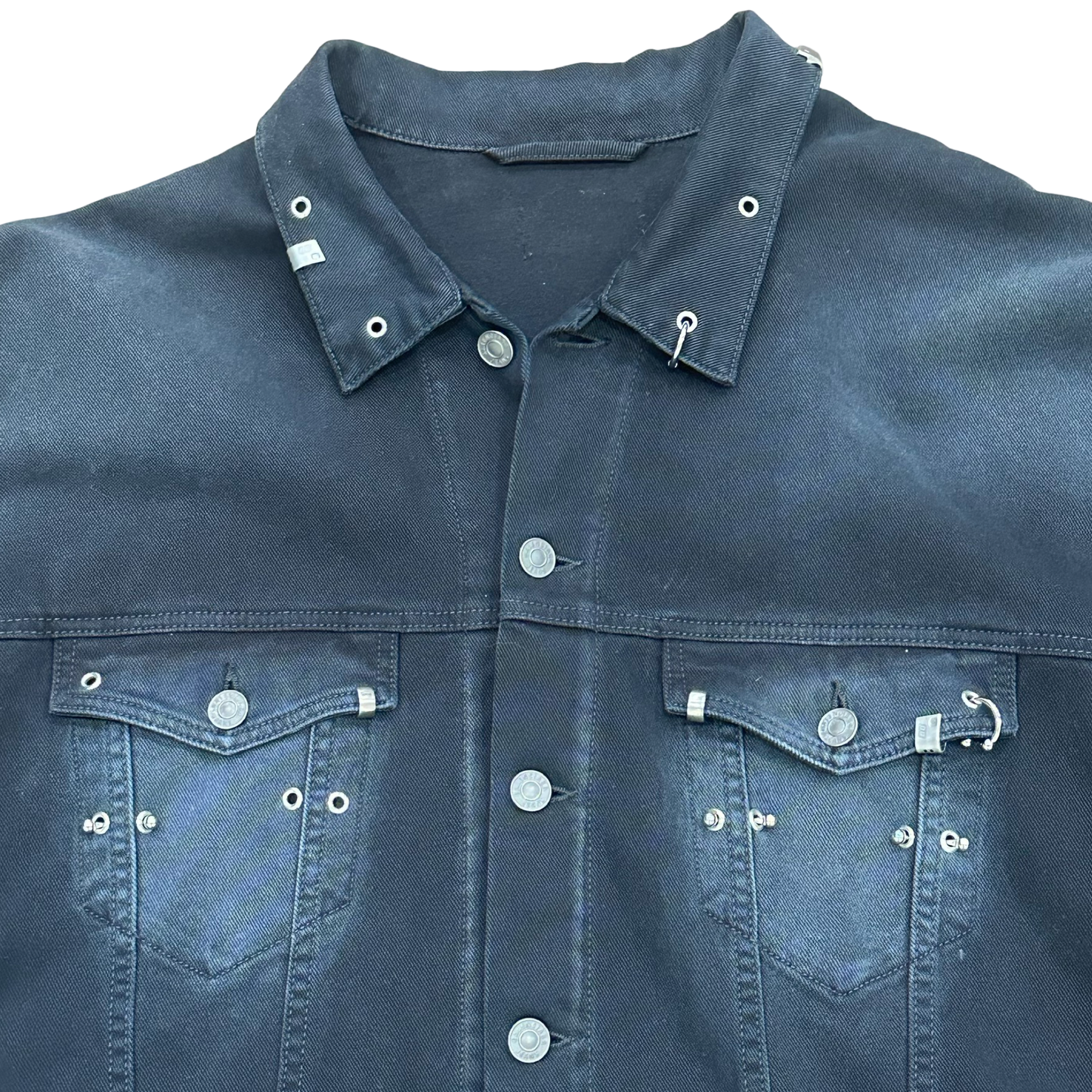 Balenciaga Jeans Pierced Denim Jacket SZ 3