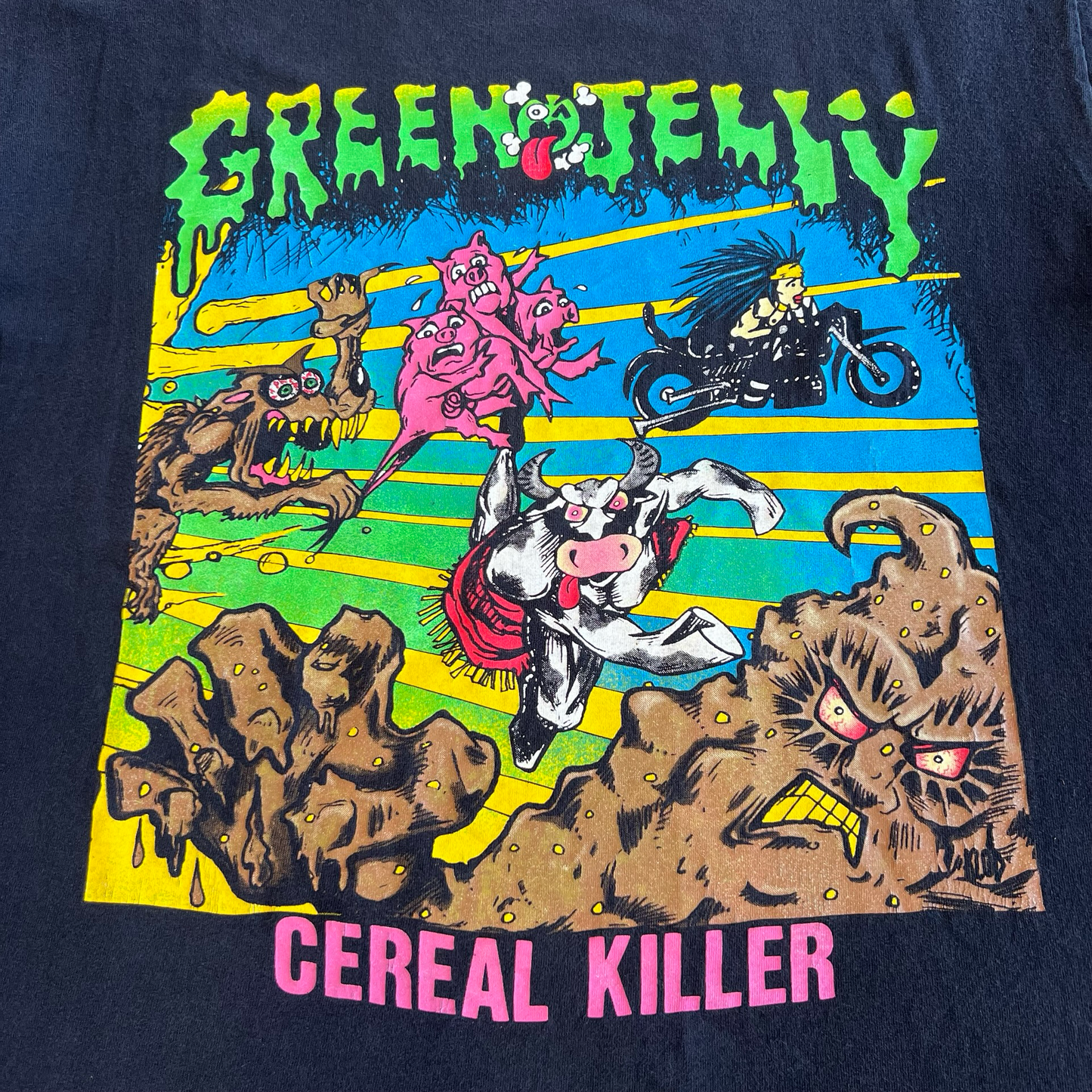 Vintage Green Jelly 'Cereal Killer' T-Shirt SZ XL