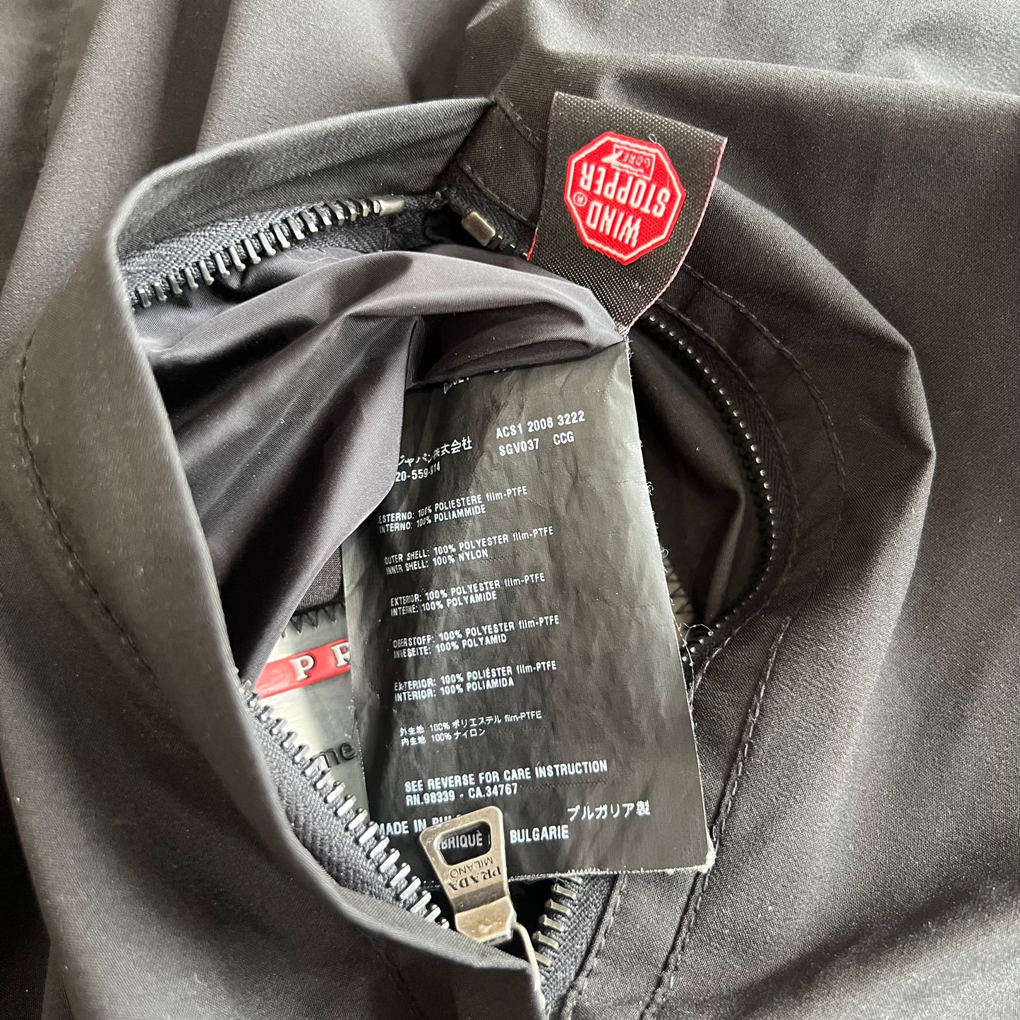 Prada Linea Rosa Reversible Gore-Tex Nylon Long Coat SZ 50