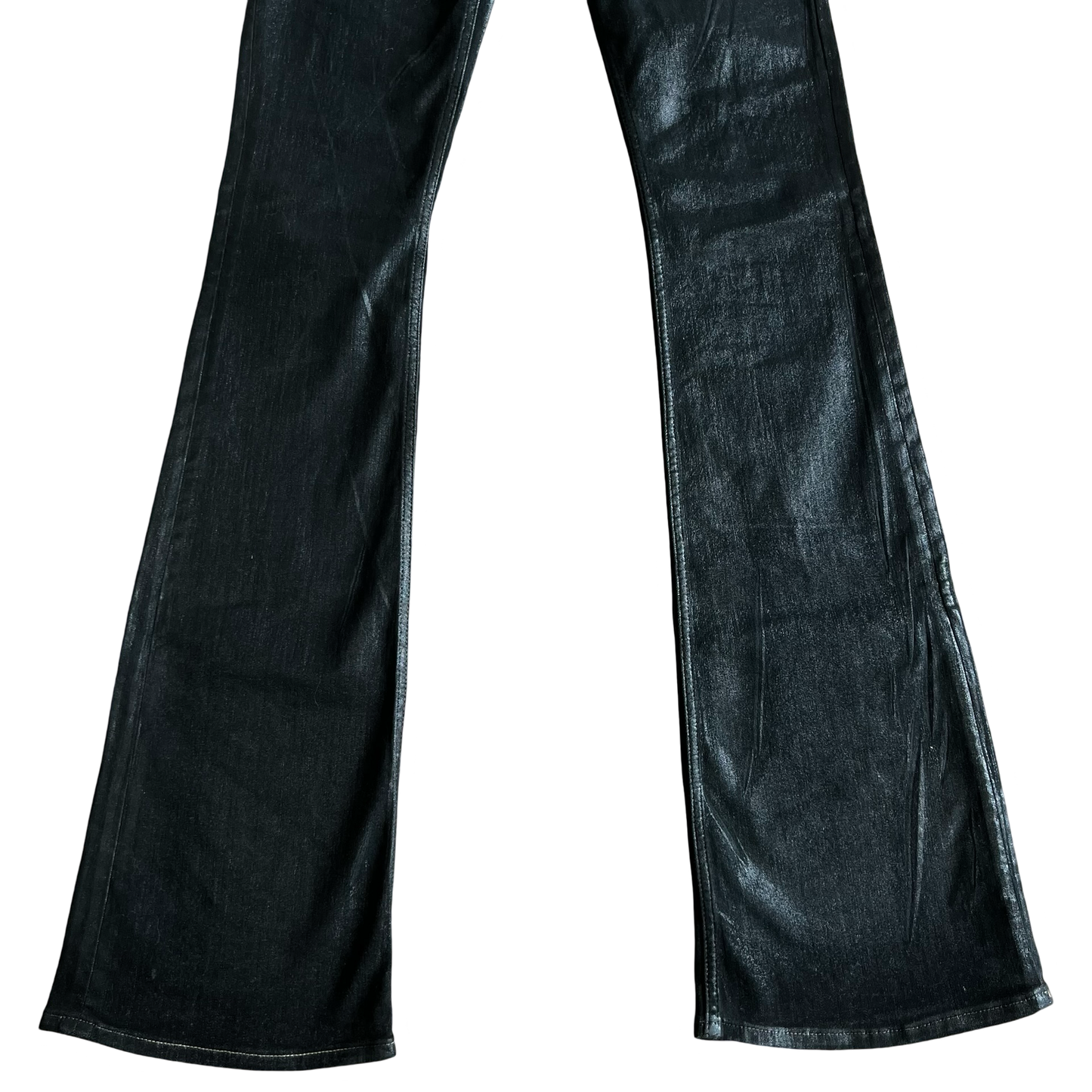 Rick Owens Foil Waxed Tyrone Bootcut Jeans SZ 30