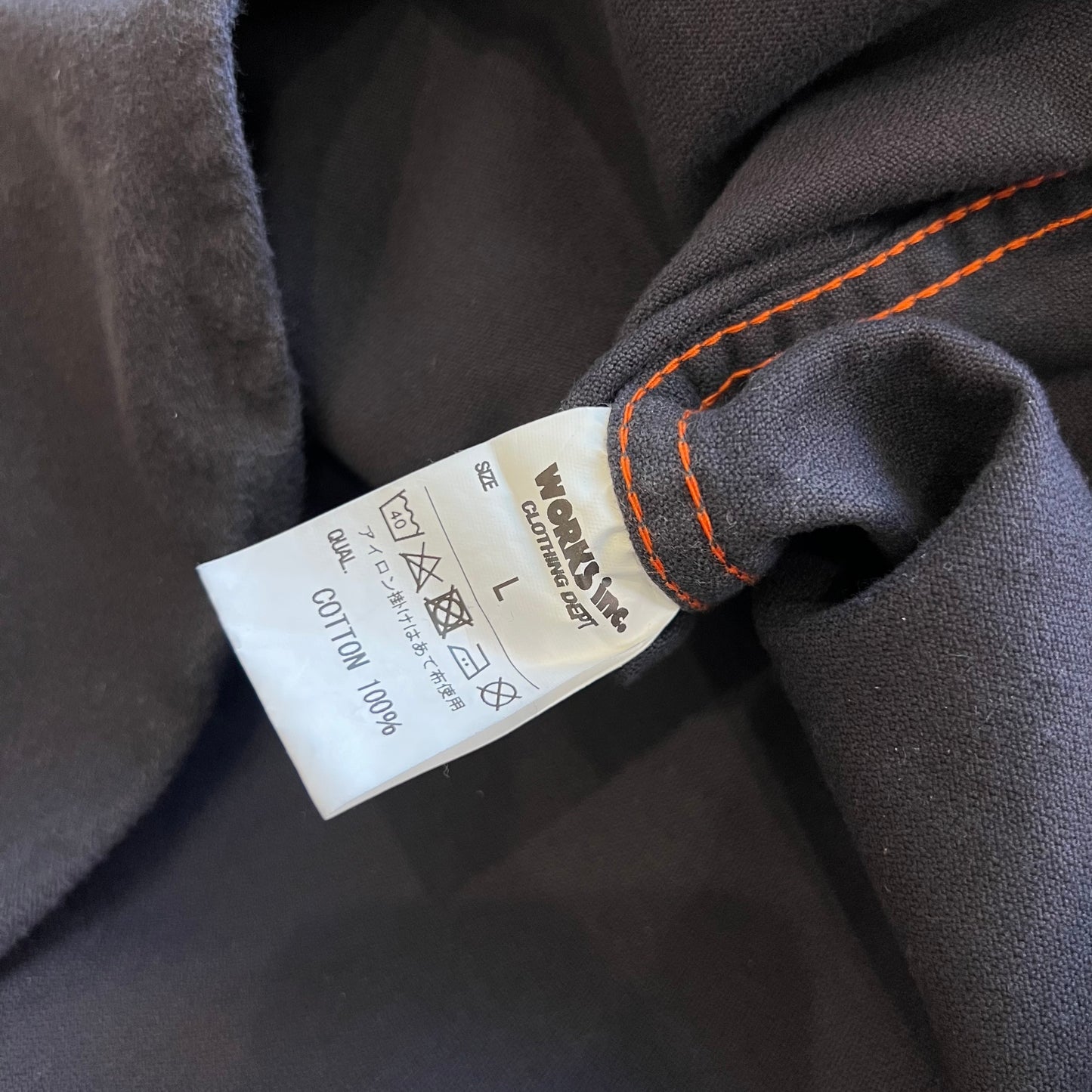 Iron Heart Navy Moleskin Western Snap Work Shirt SZ Large