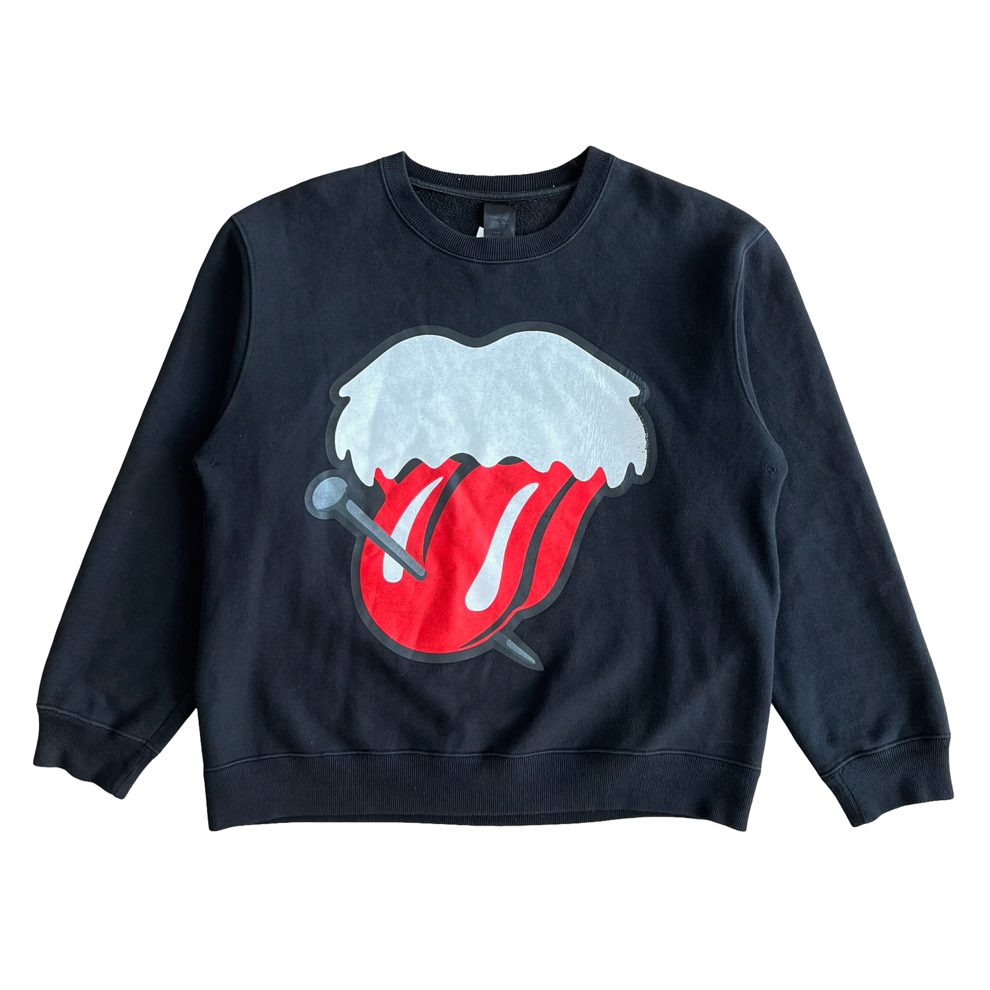 Number (N)ine Rolling Stones Pierced Tongue Crewneck SZ 3