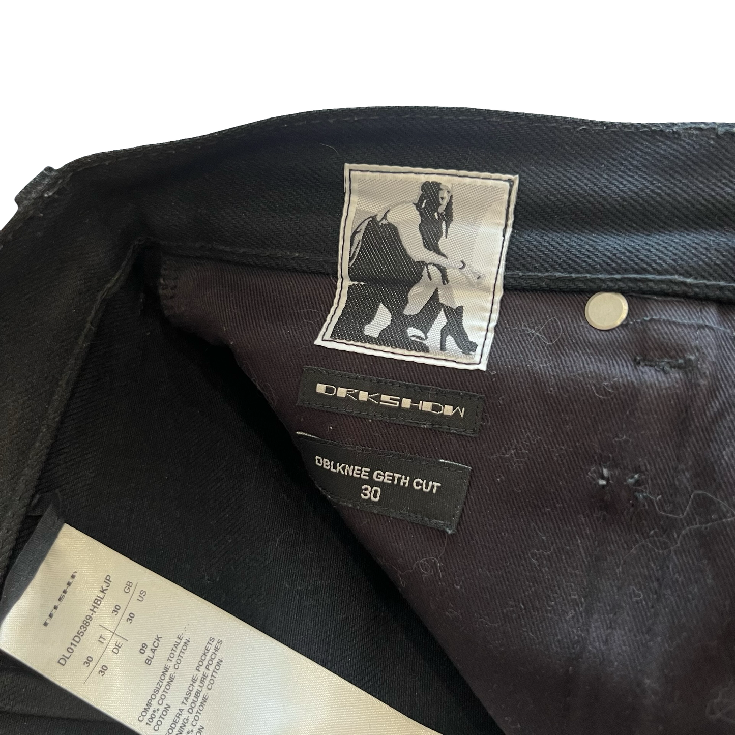 Rick Owens MIJ Double Knee Geth Denim SZ 30