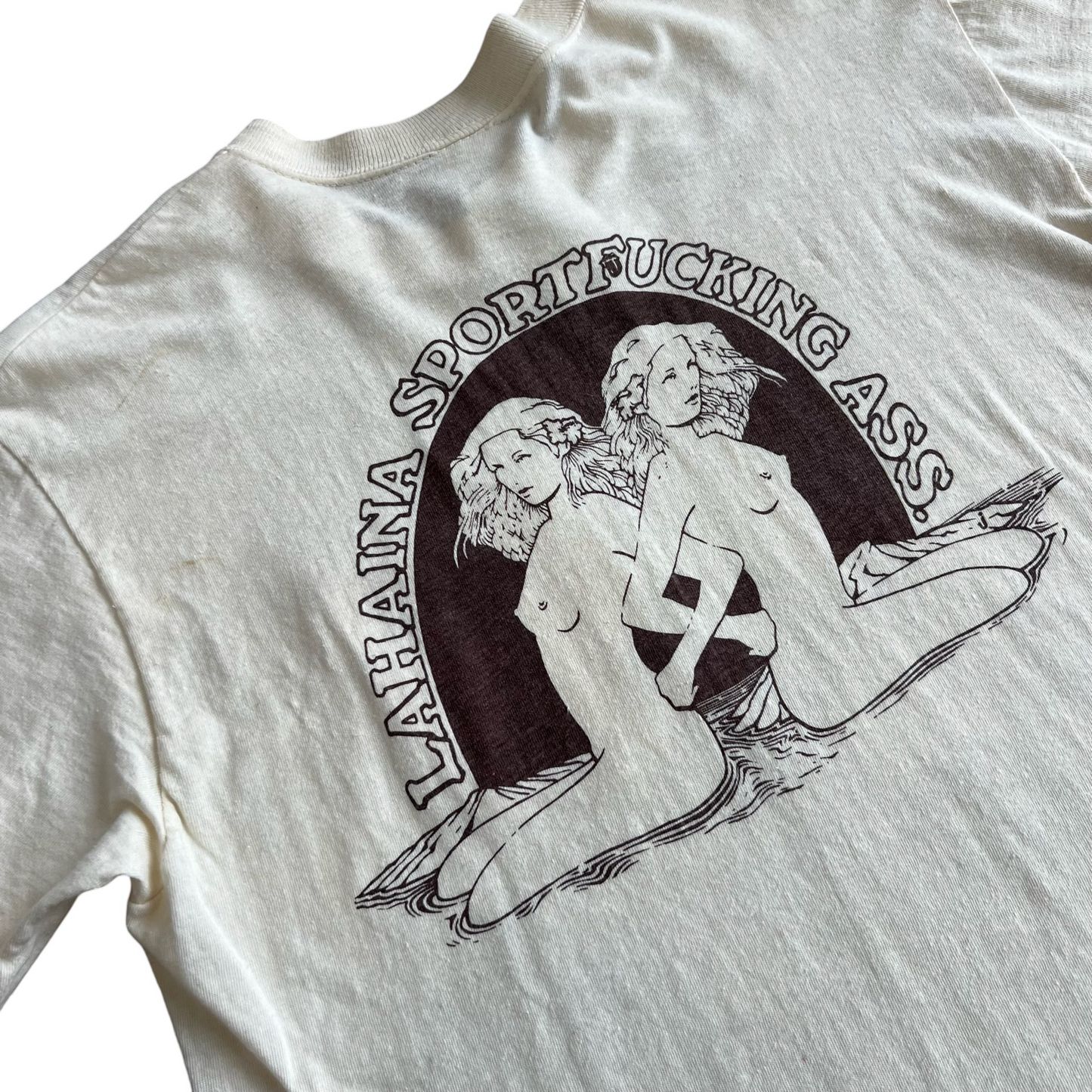 Vintage 70/80s XXX Lahaina Sport Nude Rolling Stones T-Shirt SZ L