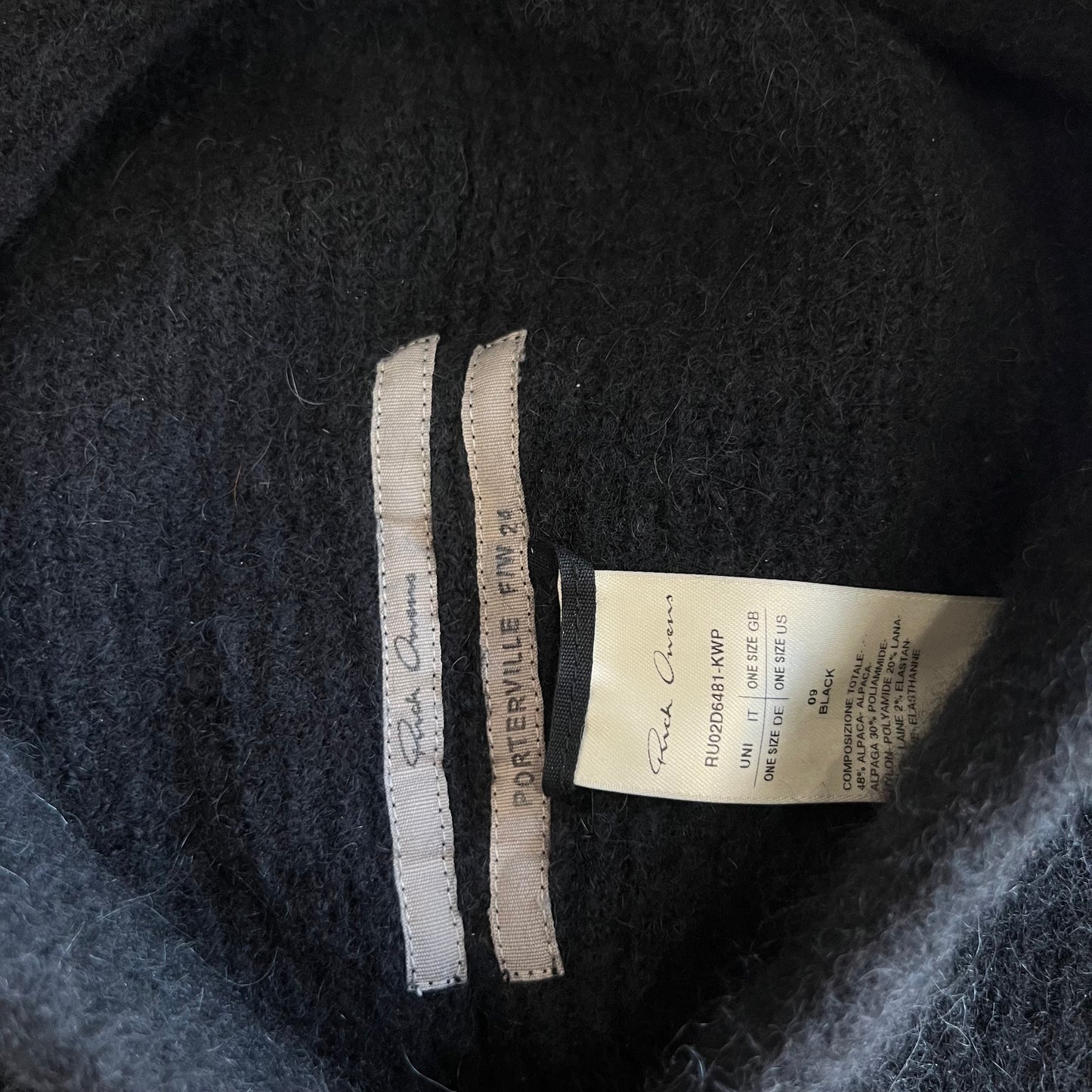 Rick Owens Wool Hood