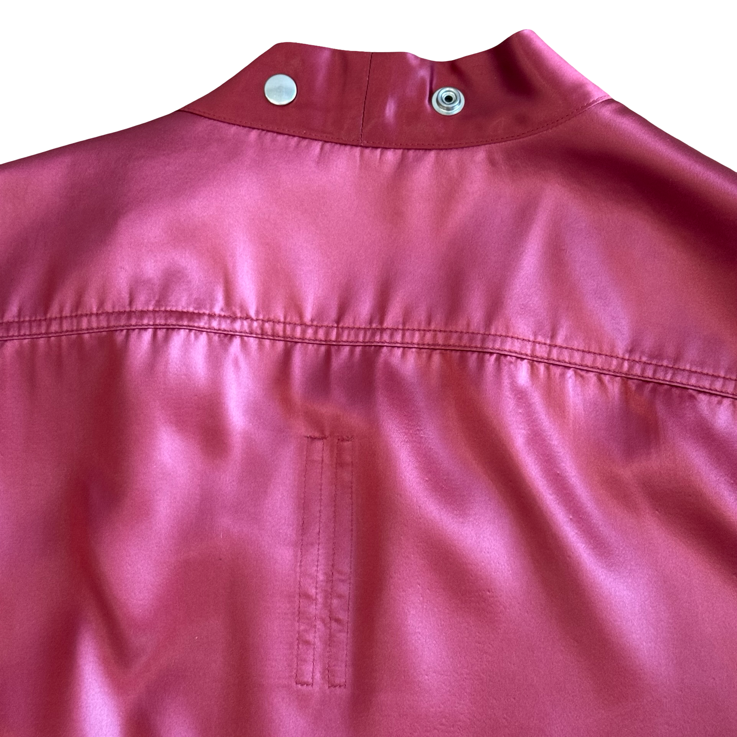 Rick Owens Larry Carnelian Silk Shirt AW21 SZ 50