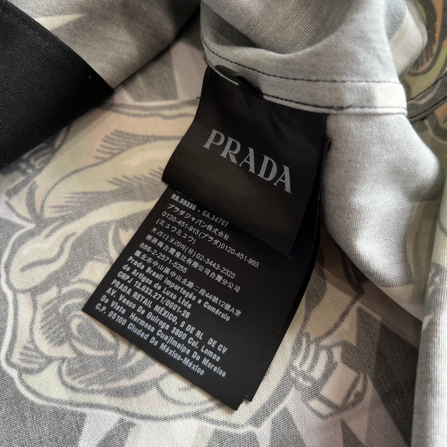 Prada Split Frankenstein Flower Button-up AW19 SZ XS