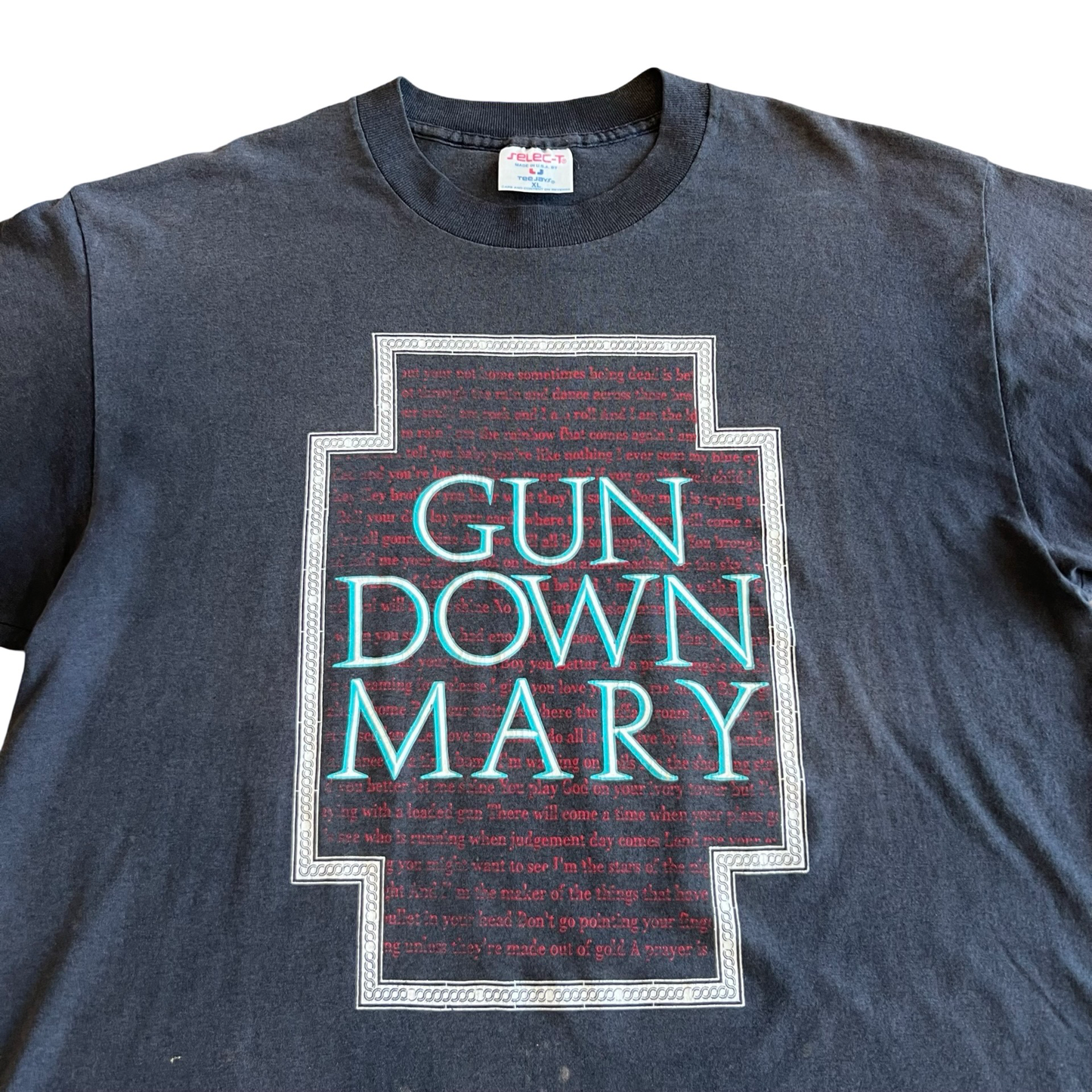 Vintage 1992 Gun Down Mary Punk Metal Obscure T-Shirt SZ XL