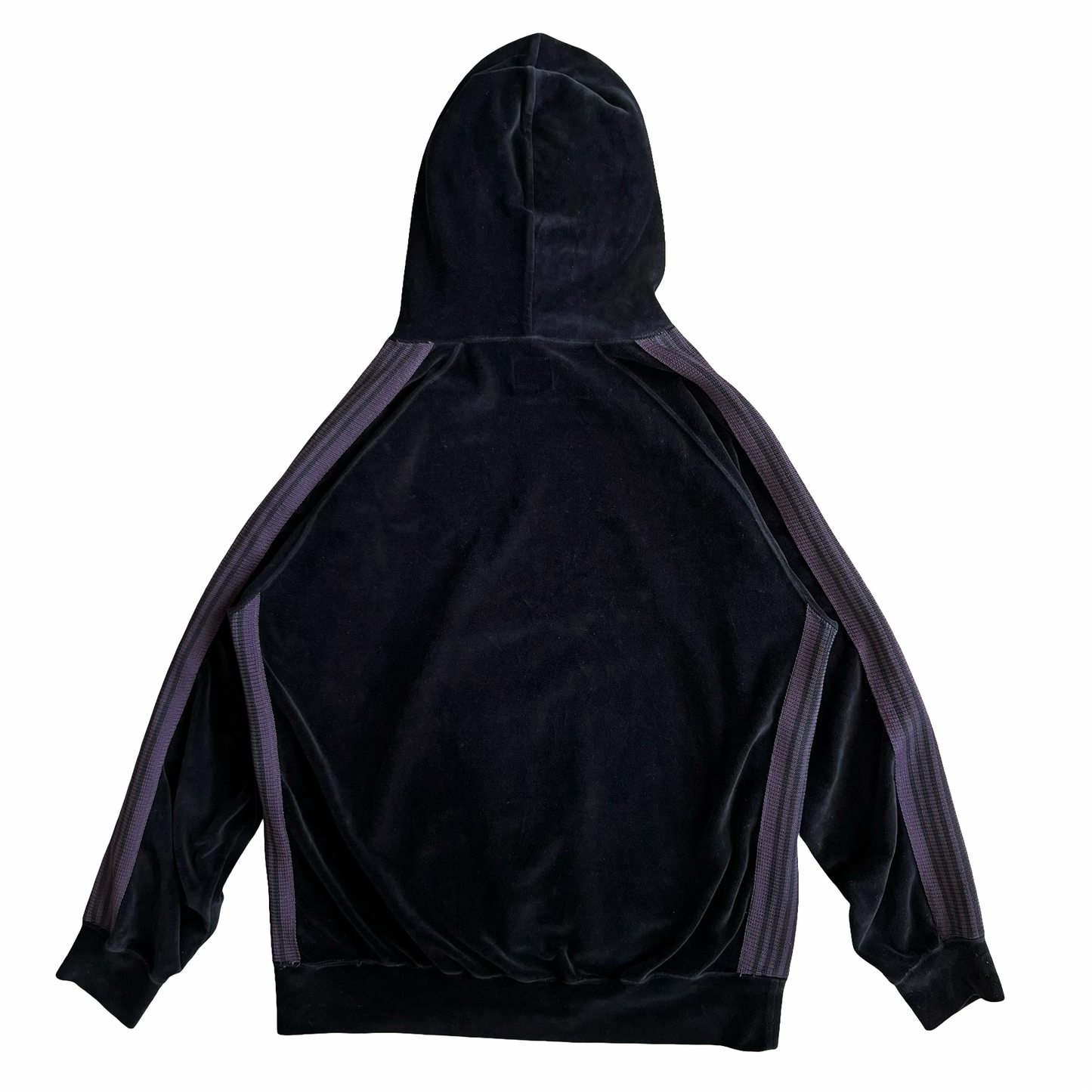 Needles Black/Purple Velour Hoodie SZ M