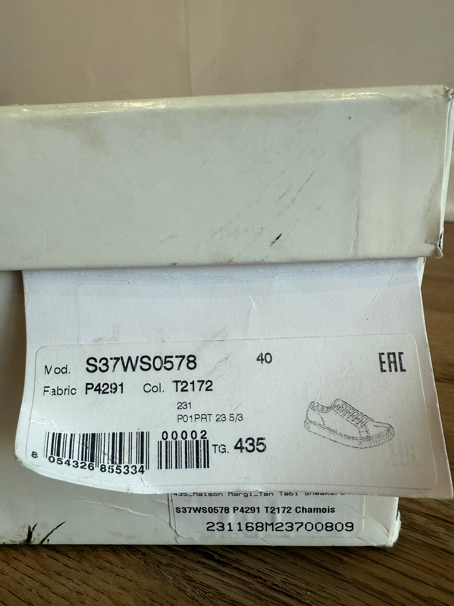 Margiela Canvas Tabi Sneakers Sz 43.5