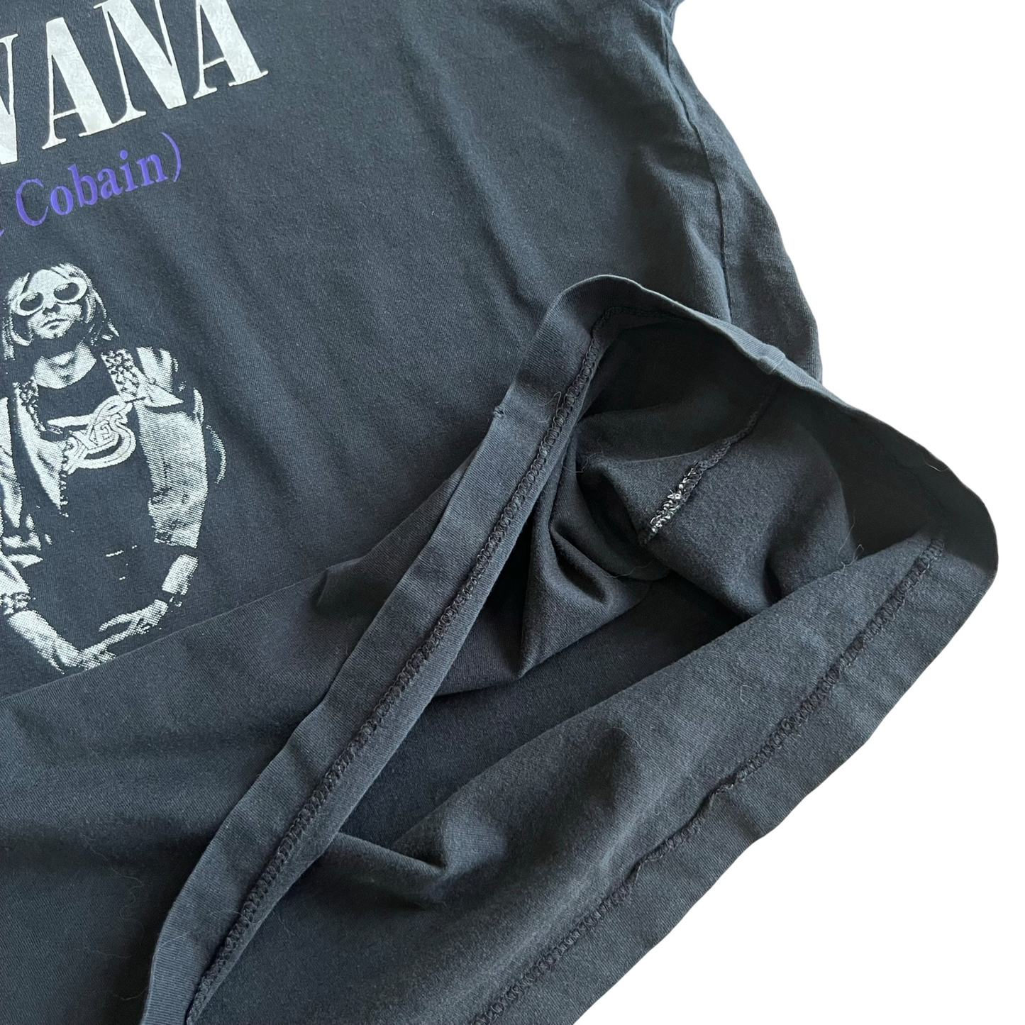 Vintage 90s Nirvana Kurt Cobain Bootleg T-Shirt SZ M/L
