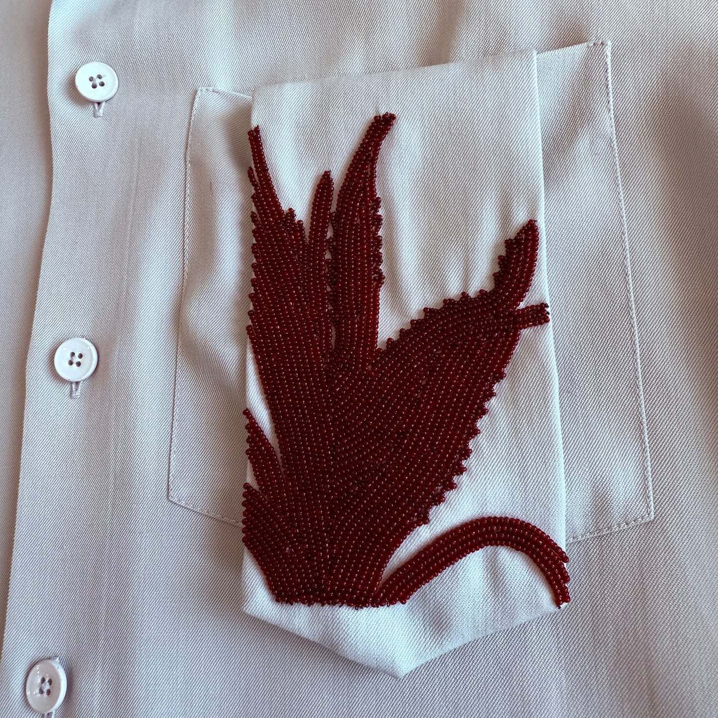 Jil Sander Embroidered Pocket Button Up Shirt SZ 40