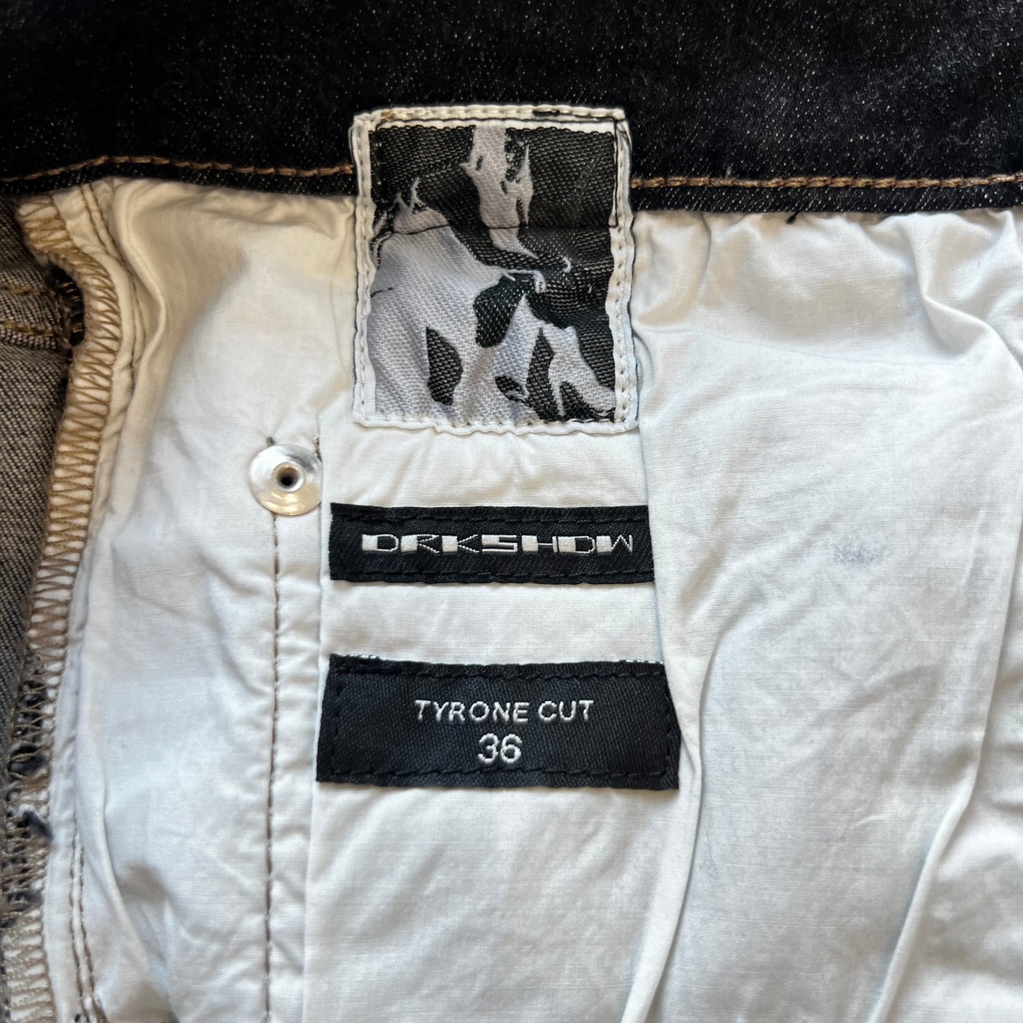 Rick Owens Tyrone Cut Paneled Denim SZ 36