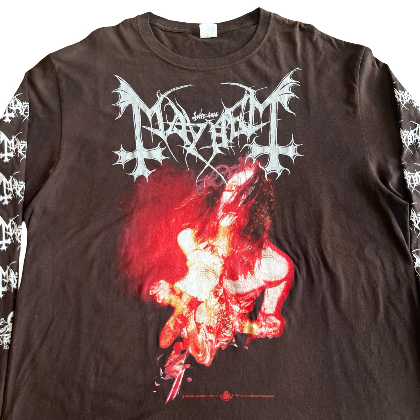 Vintage 1998 Mayhem Tour Dead Photo Long Sleeve T-Shirt SZ XL