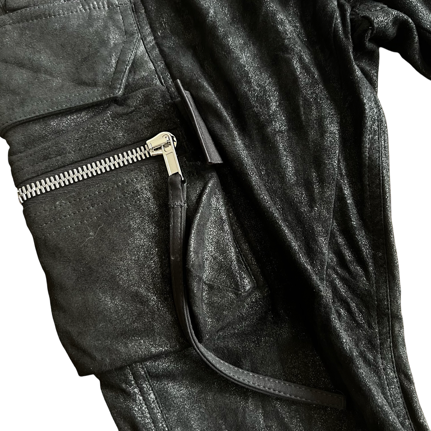Rick Owens Blistered Lamb Skin Cargo Joggers FW17 SZ 50