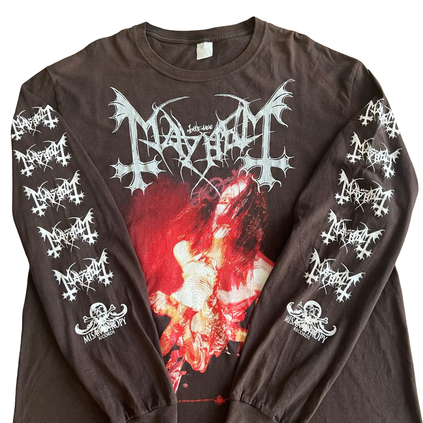 Vintage 1998 Mayhem Tour Dead Photo Long Sleeve T-Shirt SZ XL