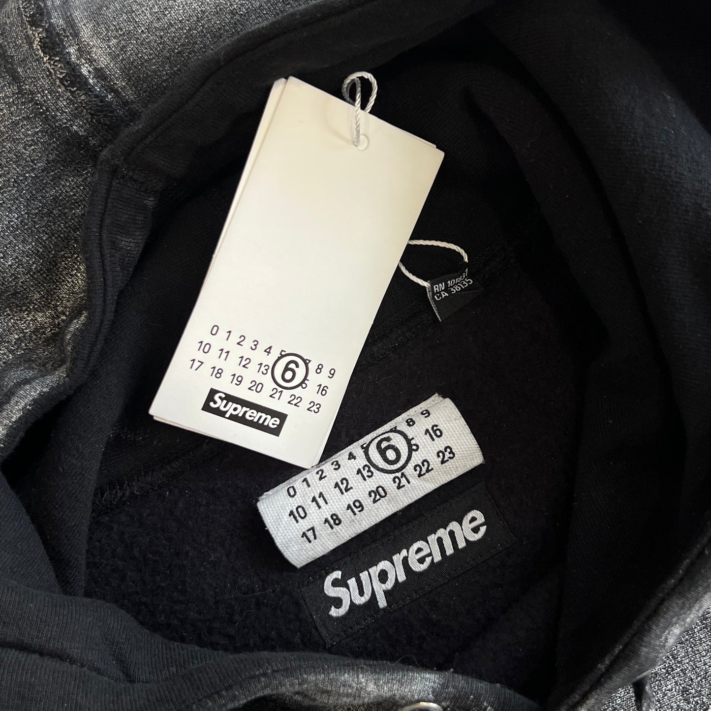 Supreme x Maison Margiela MM6 Box Logo Hoodie SZ L