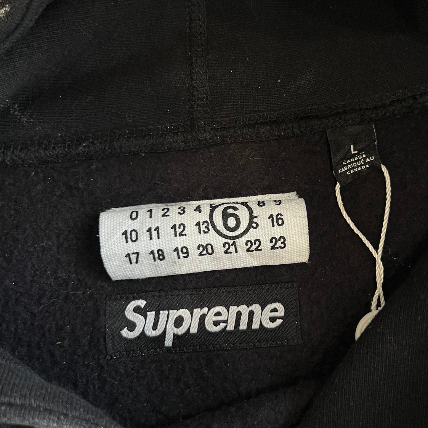 Supreme x Maison Margiela MM6 Box Logo Hoodie SZ L