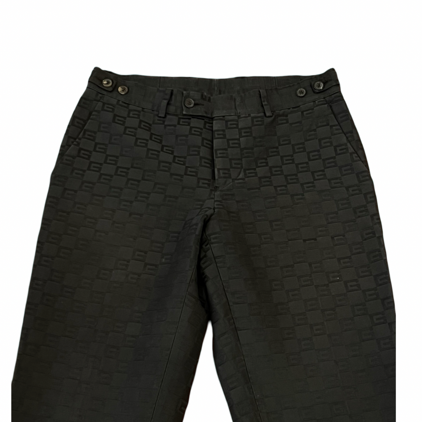 Gucci by Tom Ford Black Monogram Pants SZ 48