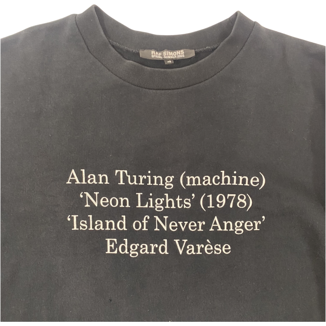 Raf Simons “Alan Turing…” Crewneck AW05-06 “History of the World” Sz 48