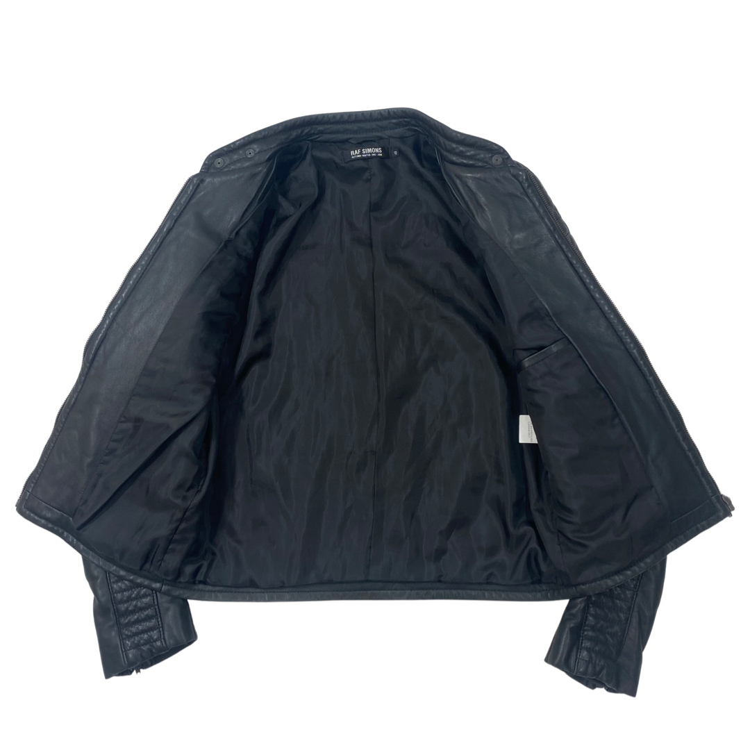 Raf Simons Leather Biker Jacket AW07 Sz 48