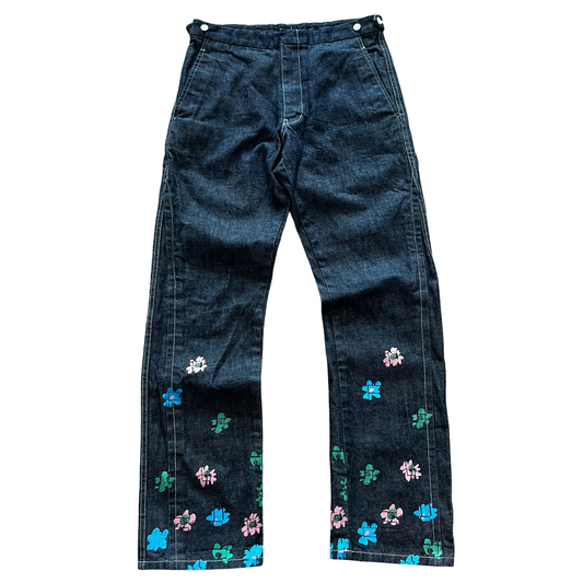 Comme des garçons Flower Denim SS02 Sz 30