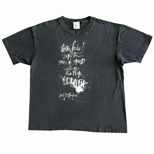 Vintage 90s Ralph Steadman "Faster Faster" T-Shirt SZ XL