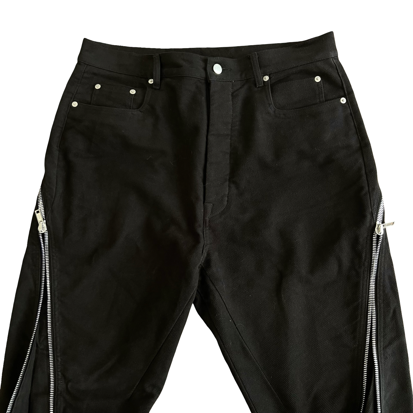 Rick Owens Banana Bolan Triple Black Denim SZ 33