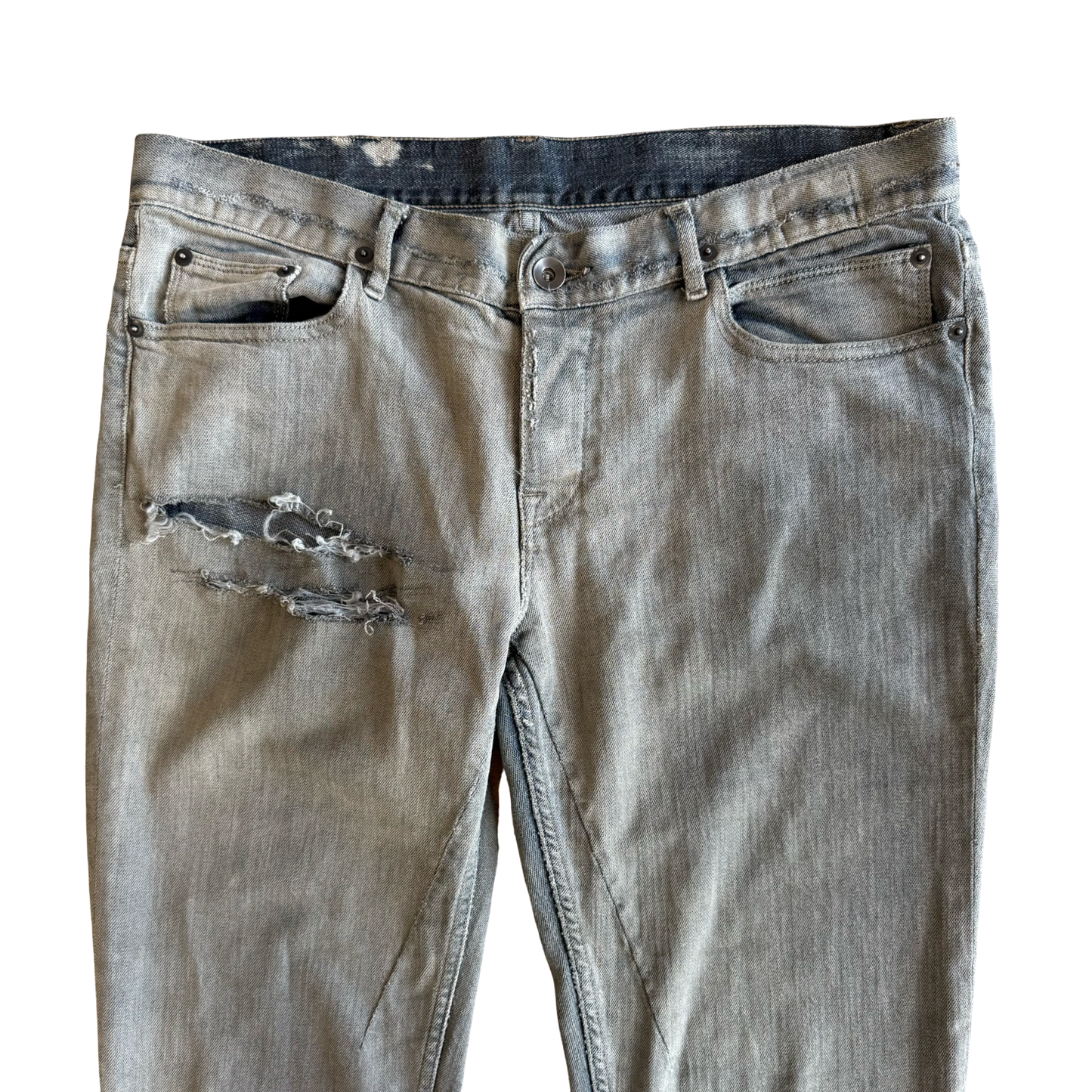 Rick Owens Grey Distressed Berlin Denim SZ 31