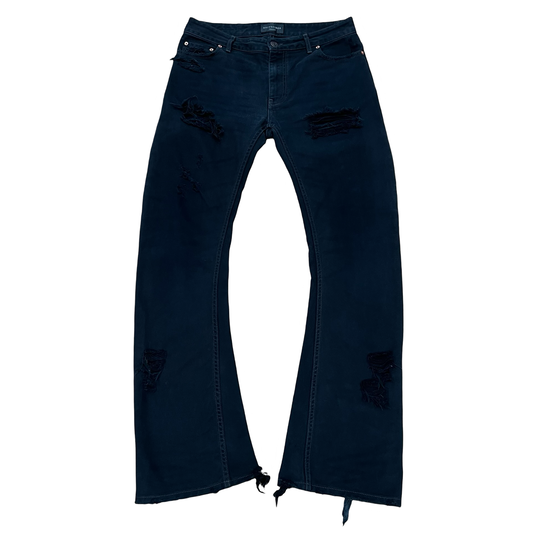 Balenciaga  Unisex Distressed Flare Denim Sz M/33